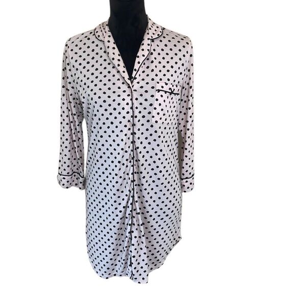 Kate spade button down light pink sleep gown - Picture 1 of 10